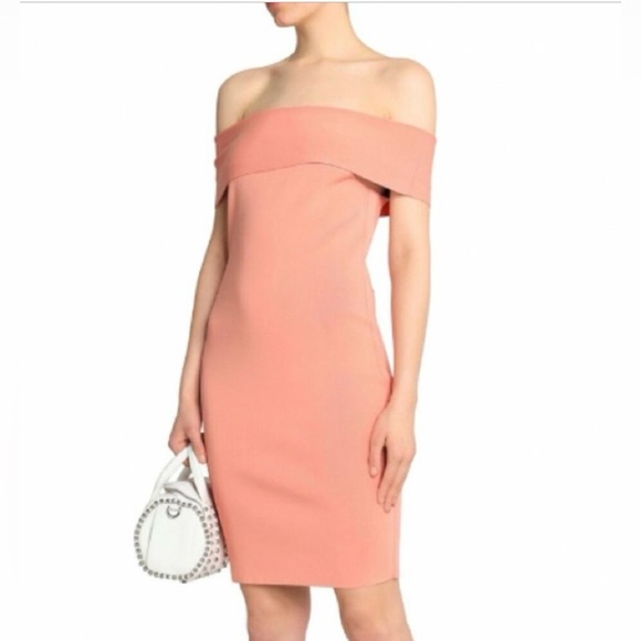 NWT - T by Alexander Wang Off-the-shoulder Ponte Dress in Salmon - Size S - Picture 5 of 6